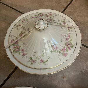 Floral Porcelain Covered Dish